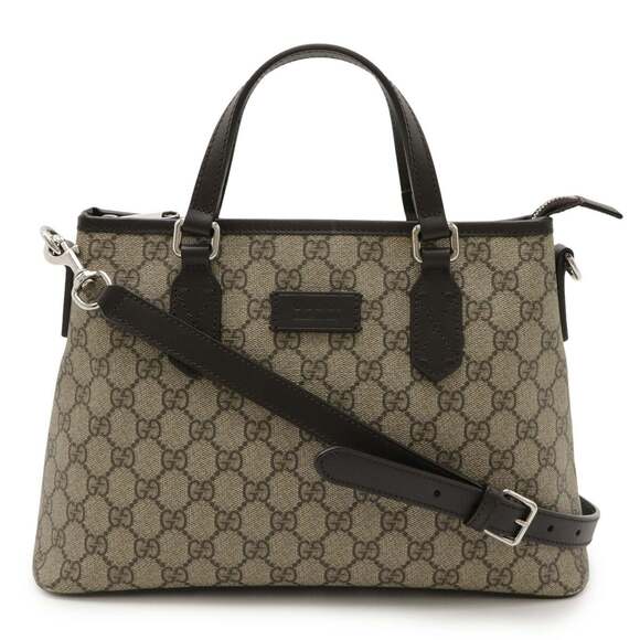 Gucci Handbags - GUCCI Brown Leather Shoulder Bag